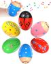 6-piece Wooden Percussion Music Shaker Set Pre-installed Eggs, Filled With Toys, Filling Easter Baskets Toddlers,_desvips.com