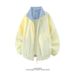 Cleanfit Color-blocked Lapel Jacket For Men And Women, Autumn American Retro Style, Hoodless Baseball Jacket, Casual_desvips.com