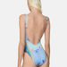 Beach Vacation Print One-Piece Conservative Swimsuit Bathing Suit Tummy Covering Hot Spring_desvips.com