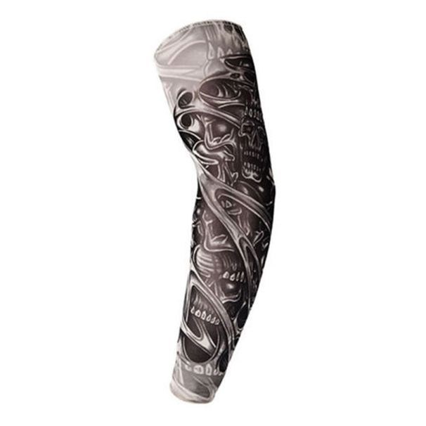 Zhuoxinder Unisex Stretchy UV Protection Cycling Outdoor Slip On Tattoo Arm Sleeve_desvips.com