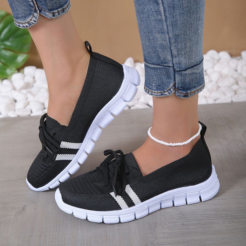 women's casual preppy style flying weave shoes_desvips.com