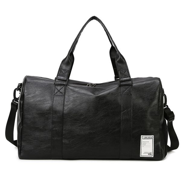 Fashion Outdoor Sports Fitness Dry-Wet Separation Handbag Men's Leather Luggage Women's Large Capacity Travel Bag_desvips.com