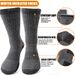 3 Pairs Men's Winter Wool Hiking Thick Thermal Terry Mid-Calf Heavy Duty Knit Crew Socks For Snow Sports & Camping_desvips.com