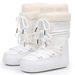 Cozy Faux Suede High-Top Winter Boots For Women - Warm Fleece Lined Snow Boots With Cross Strap Design, Slip-Resistant Rubber Sole, Perfect For Skiing_desvips.com