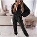 Women's Clothing popular autumn and winter women's sports and leisure hooded sweatshirt set two piece set_desvips.com