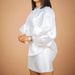 Women's Clothing Temperament Commuter Puff Sleeve Top Hip Skirt Suit_desvips.com