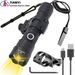 Tactical Flashlight, Strong Light, USB Rechargeable, High-brightness Search, Adjustable Focus, Bracket Flashlight, Yellow Light,_desvips.com