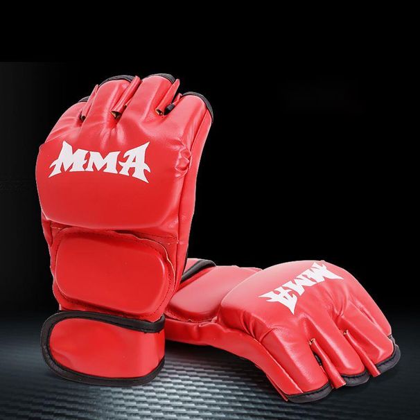 Half-finger Boxing Gloves For Adult Training, Professional Fighting, Punching Bags, MMA Half-finger Glove Set_desvips.com