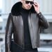 2024 Winter New Haining Genuine Leather For Men Thickened Casual Sheepskin Fleece-Lined Jacket Coat Trendy_desvips.com