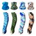 Cycling Face Mask Cycling Ice Silk Sleeves Sun Protection Neck Scarf Sun Shading Sweat Absorption Sports Sleeves Arm Guard Neck Protection Suit_desvips.com