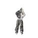 Trendy Brand Zipper Hooded Printed Sweatshirt And Sweatpants Graffiti Loose Couple High Street Hip Hop Set_desvips.com