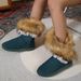 New Round Toe Flat Wool And Fleece Warm Cotton Boots_desvips.com