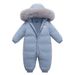 Kids Snowsuits New Baby Romper Down Suit Set For Boys And Girls, Thickened Winter Coat, Korean Style, Fashionable._desvips.com