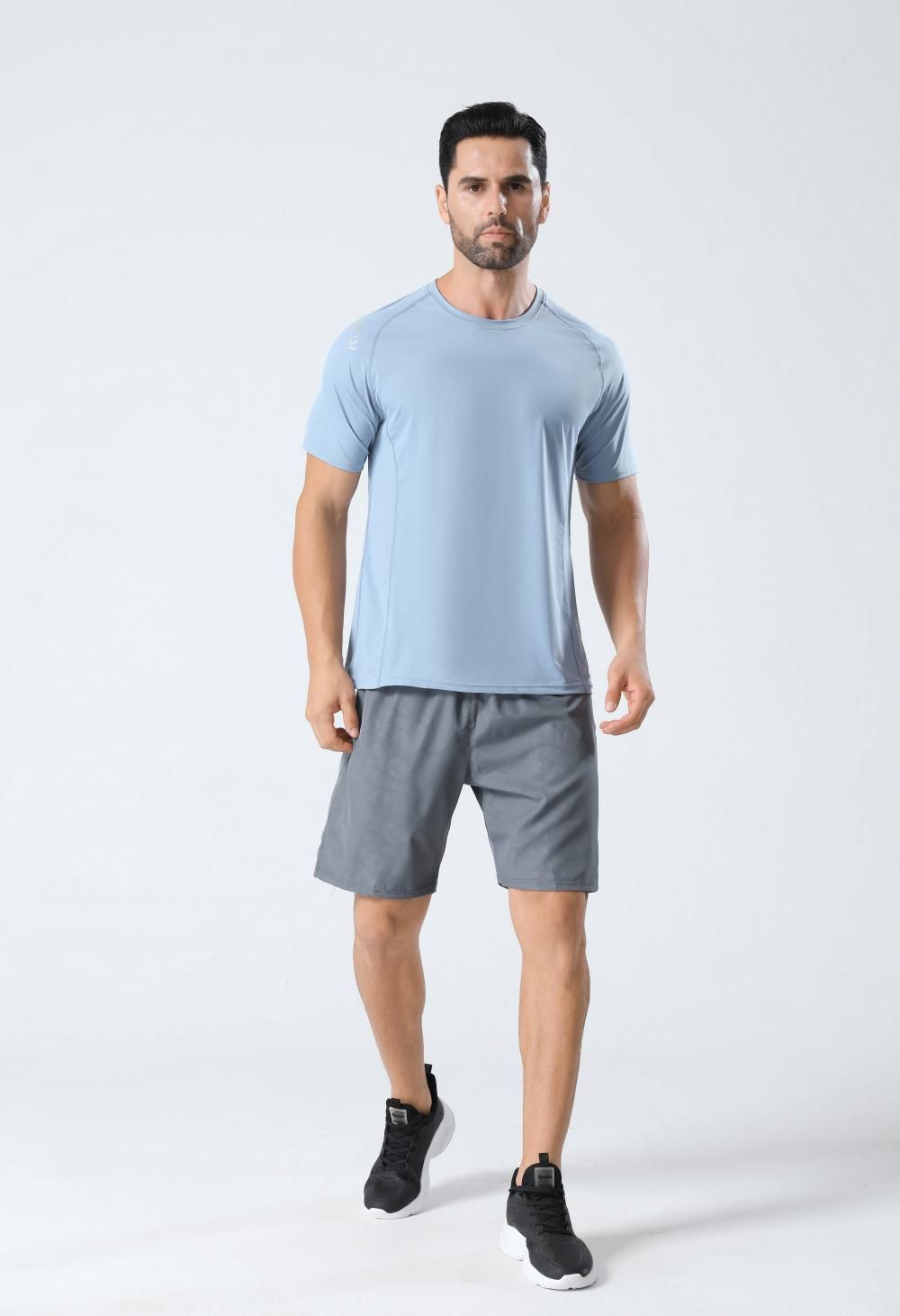 Men's Clothing Quick-Drying Short-Sleeved Ice Silk Breathable Sports Running Fitness Clothes Ice Sense T-Shirt Training Track And Field Suit_desvips.com