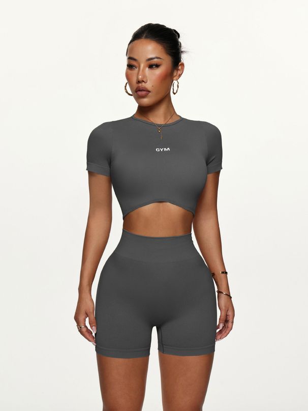 High Waist Slim Fit Yoga Shorts Elastic Sports Fitness Clothes For Hip Yoga Back_desvips.com