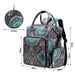 Extra Large Knitting Backpack Waterproof Yarn Organizer With Cashew Flower Print Multi Pocket Crochet Tool Bag For Travel Craft Storage_desvips.com