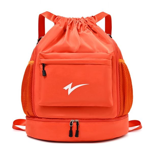 Drawstring Backpack, Large Capacity Fitness Drawstring, Basketball Pocket, Lightweight Travel, Swimming Storage Bag, Dry Wet Separation_desvips.com