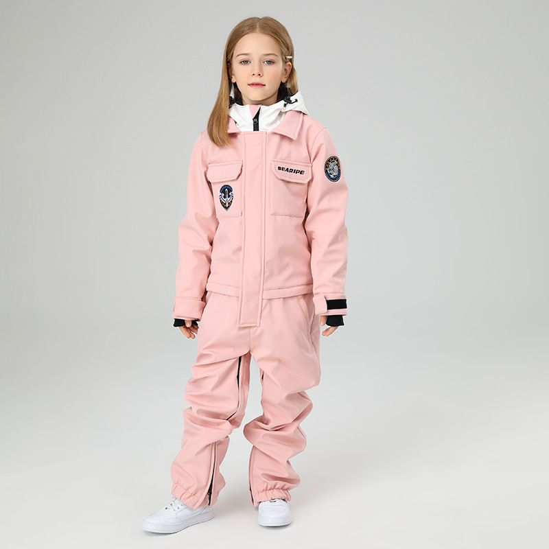 PeakGo Xueyipai Children's Suit Set Boys Girls Workwear One-piece Jacket Windproof Waterproof Ski Equipment_desvips.com