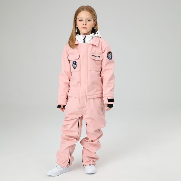 PeakGo Xueyipai Children's Suit Set Boys Girls Workwear One-piece Jacket Windproof Waterproof Ski Equipment_desvips.com