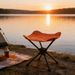 New Chair, Rotatin Trianular Stool, Portable Outdoor Foldin Chair For Hikin, Cyclin, Motorcycle Tourin, And_desvips.com