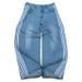 American Style Personality Street Jeans Striped Design Straight Wide-Leg Loose Casual Pants_desvips.com