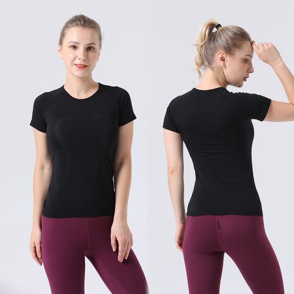 2.0 Round Neck Yoga Wear SWIFTSPEED Women's High Elasticity Fitness Tight Top Short Sleeve T-Shirt_desvips.com