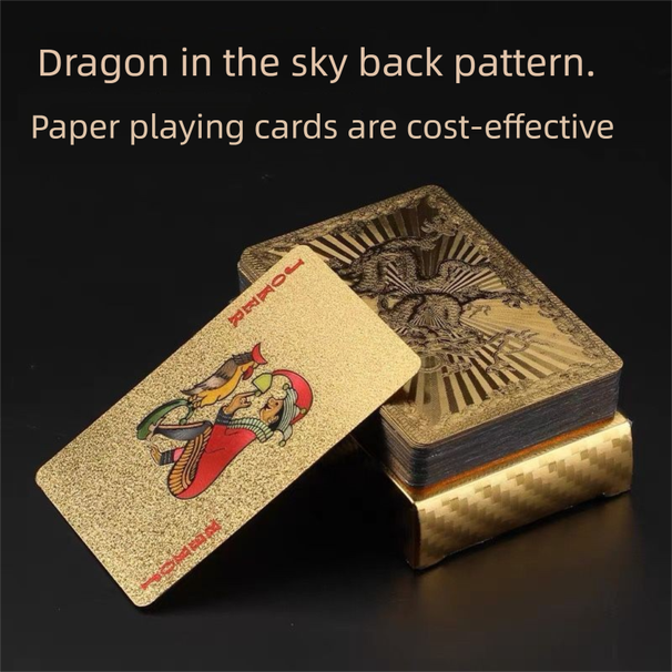 High-End Playing PVC Plastic Waterproof Black Gold Poker Adult High-Value Thickened Cards Dou Dizhu Wholesale_desvips.com