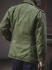 M65 Field Men's Military Retro Multi Pocket Collar Zipper Jacket, 100% Cotton_desvips.com