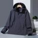 6266 For Spring Autumn, Men's Autumn And Winter Solid Color Windbreaker, Outdoor Long-sleeve Hooded Casual Sports_desvips.com