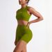 Seamless Hip Lifting Yoga Suit Set Tummy Control Fitted Running Sports Fitness Vest Two Piece Outfit for Women_desvips.com