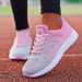 Women's Fashion 2024 New Breathable Trainers Soft Sneakers Mesh Fabric Lace Up Shoes For Women Female Footwear_desvips.com