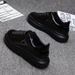 Red Lacquered Men's Fashion Black Casual Skateboard Outdoor Tennis Walking Shoes Universal Men And Women_desvips.com