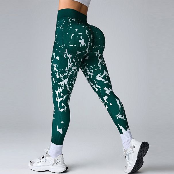 Women's Digital Print Seamless Yoga Leggings – High-Waisted Tight-Fit Butt-Lifting Pants For Running, Gym & Outdoor Workouts_desvips.com