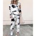 Women's Clothing autumn and winter printed casual long sleeved women's sports suit_desvips.com