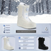 Lanke Snow Shoes Outdoor Ski Equipment Men And Women Snowboard Boots Waterproof Warm Flat Flower Carving Skating_desvips.com
