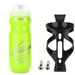 Bicycle Water Bottle Sports Water Bottle For Mountain Bike Sports With Dust Cover PC Single Color Plastic Water Bottle + Water Bottle Holder_desvips.com