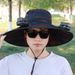 Rechargeable Fisherman With Fan, Wide Brim Outdoor Casual Men, Beach Sun Protection Hat For Summer_desvips.com