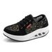 Lightweight Women Toning Shoes Lace Up Green Beige Ladies Slimming Flat Platform Swing Wedge Trainer Fitness Walking_desvips.com