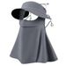 LazyZoom Summer UV Cool Neck Sunshade Mask Ear Hanging Sports Scarf Sun Protection Breathable Brim Hat For Hiking Cycling_desvips.com