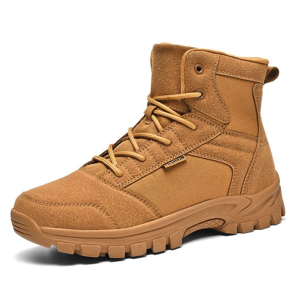 High-top Boots Anti-slip Lace-up Thick-soled Outdoor Hiking Comfortable Durable Casual Sports Shoes Men_desvips.com