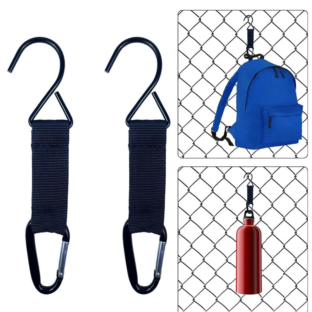 Metal Hanging Buckles For Bat Bags And Water Bottles, Suitable For Baseball, Tennis, Softball, And Football Bags, Outdoor Sports Equipment Hooks (2 Pa_desvips.com