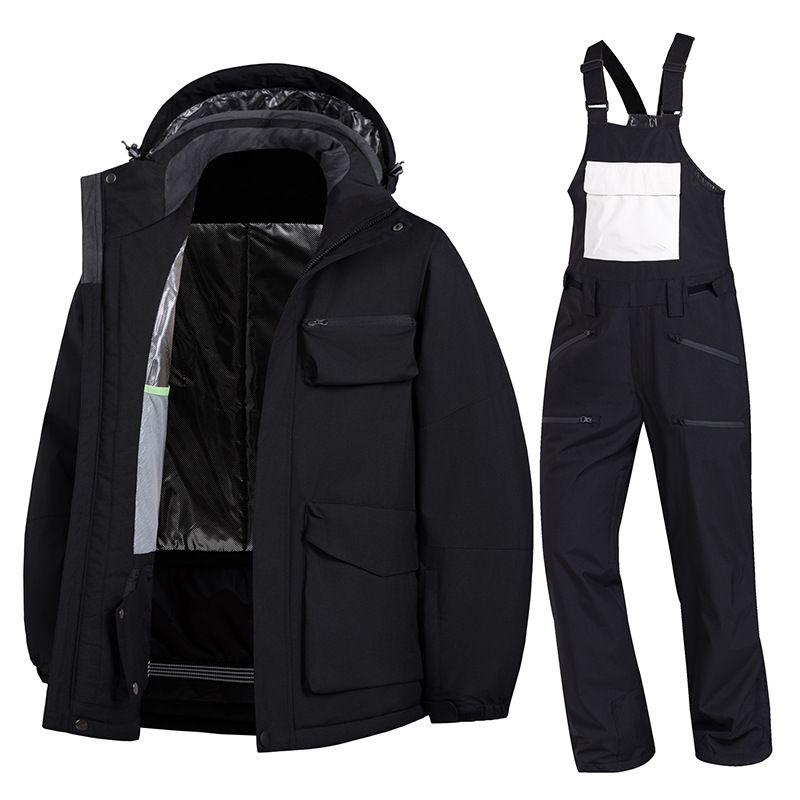 2025 Winter New Ski Suit For Men Fashionable Loose Windproof Unisex Set Versatile Outdoor Skiing_desvips.com