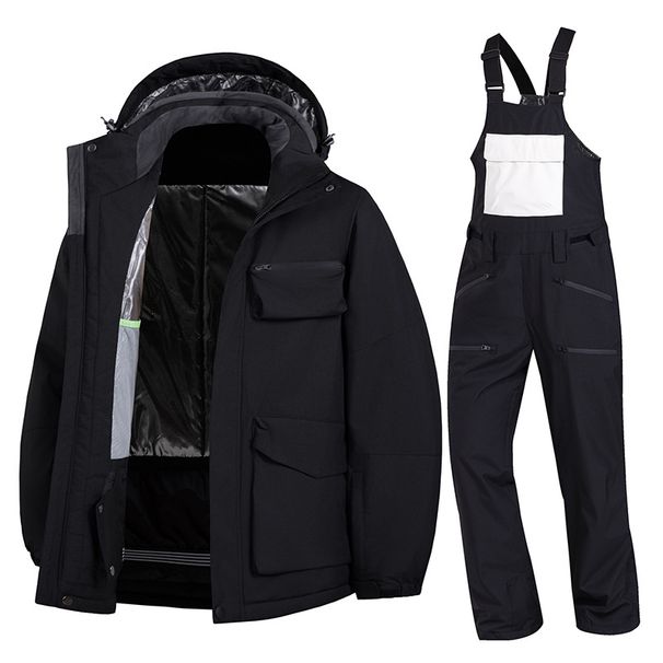 2025 Winter New Ski Suit For Men Fashionable Loose Windproof Unisex Set Versatile Outdoor Skiing_desvips.com