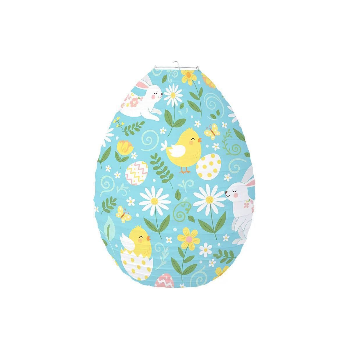Cross-border Easter For Spring-themed Parties, Rabbit Egg Hanging Paper Lantern Arrangements And Decorations_desvips.com