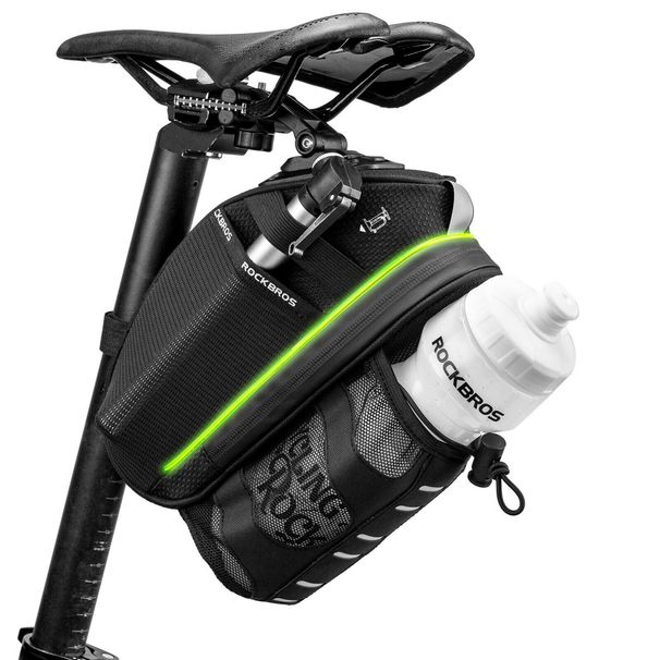 ROCKBROS Bicycle Saddle Bag, 1.5L Bicycle Bag with Bottle Holder, for Bicycle Seat_desvips.com