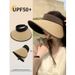 UPF50+ Wide Brim Summer Cycling Protection Visor For Women UV Sun Hat Face Shield_desvips.com