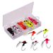 Jig Head Set Soft Bait Weighted Anti-Hooking Lure Hook 1.4g 1.6g 3g Fishing Hooks 25 Pieces Pack_desvips.com