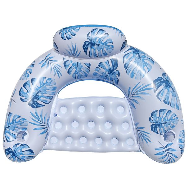 Pool & Accessories Inflatable Pool Lounge Chair With Detachable Canopy U Shaped Backrest Extra Thick Floating Raft For Adults_desvips.com