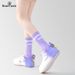Sport'sHouse Women's Mid-Calf Thin Breathable Running Anti-Odor Towel Bottom Sports Socks_desvips.com
