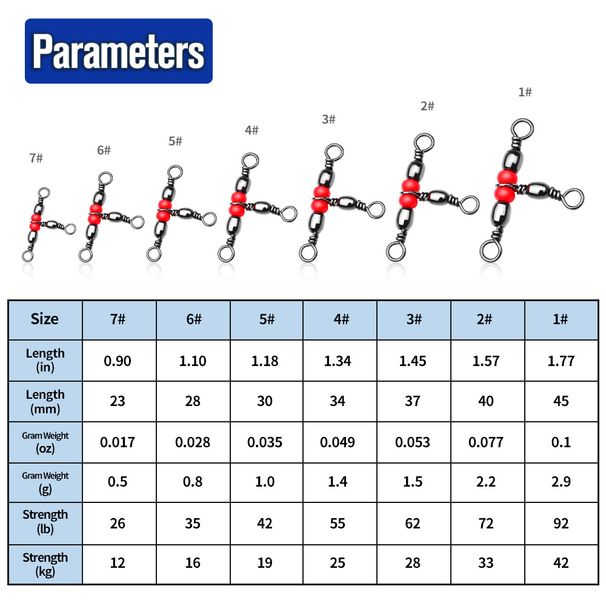 Japanese Style New Splitter 8-Shaped Ring Red Bead Three-Prong Swivel Sea Connector Outdoor Fishing Accessories_desvips.com